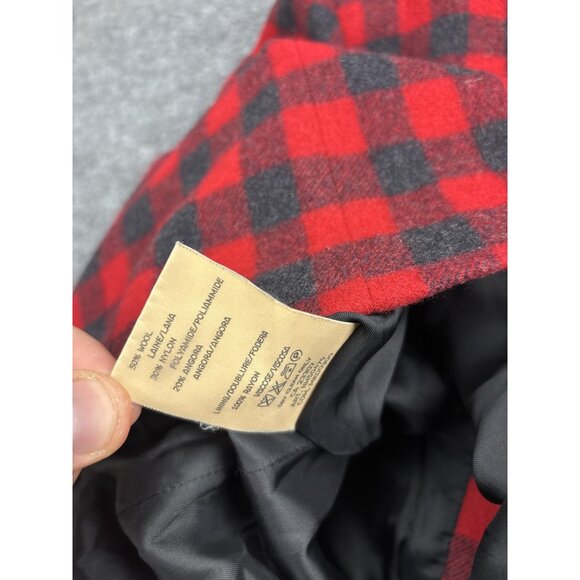 KORS Blazer Womens 6 Red Black Buffalo Check Wool Angora Made in Italy 3 Button - Picture 9 of 9